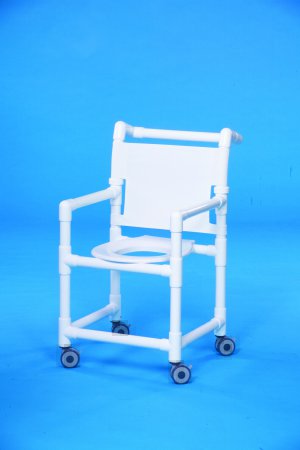 IPU Shower Chair Original Fixed Arms PVC Frame Mesh Backrest 18 Inch Seat Width 300 lbs. Weight Capacity - Each - SC9200-EA