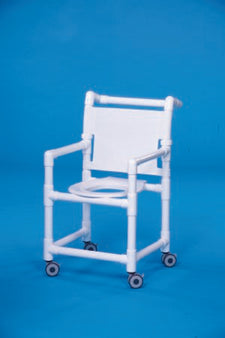 IPU Shower Chair Original Fixed Arms PVC Frame Mesh Backrest 18 Inch Seat Width 300 lbs. Weight Capacity - Each - SC9200-EA