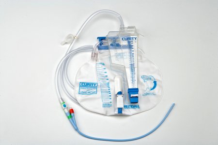 Cardinal Indwelling Catheter Tray Dover™ Foley 16 Fr. 5 cc Balloon Silicone - Case of 10 - 8122-CS