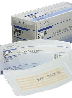 Gentell Skin Closure Strip Suture Strip® 1/8 X 3 Inch Nonwoven Material Flexible Strip Tan - Case of 200 - TS3100-CS