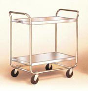 Lakeside Manufacturing Utility Cart Stainless Steel 17.5 X 27 X 35.75 Inch Silver 17-1/2 X 27 X 35-3/4 Inch Shelves - Each - 472-EA