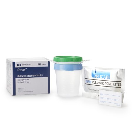 Cardinal Urine Specimen Collection Kit Dover™ 25000 4.5 oz. Specimen Collection Container Sterile - Case of 100 - 25000-CS
