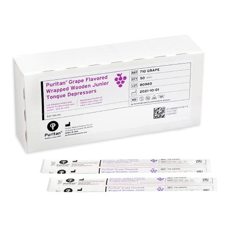 Puritan Medical Products Tongue Depressor Puritan® 5-1/2 Inch Length Wood - Case of 1000 - 710 GRAPE-CS