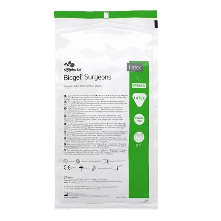 Molnlycke Surgical Glove Biogel® Surgeons Size 8.5 Sterile Latex Standard Cuff Length Micro-Textured Straw Not Chemo Approved - Box of 50 - 30485-BX