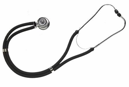 Mabis Healthcare Sprague Stethoscope Mabis® Legacy® Black 2-Tube 22 Inch Tube Double-Sided Chestpiece - Each - 10-414-020-EA