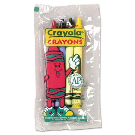 Crayola® Classic Color Cello Pack Party Favor Crayons, 4 Colors/Pack, 360 Packs/Carton - Pack of 1 - CYO-520083-PK