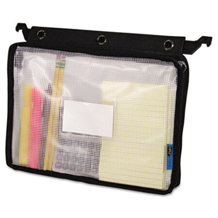 Advantus Expanding Zipper Pouch, 13 x 9.25, Black/Clear - Each - AVT-50904-EA