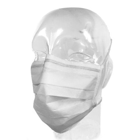 Aspen Surgical Products Laser Surgery Mask Laser Plume™ Pleated Tie Closure One Size Fits Most White NonSterile Not Rated Adult - Case of 250 - 65-3310-CS