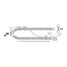 Medline Ventilator Circuit Corrugated Tube 72 Inch Tube Dual Limb Adult Without Breathing Bag Single Patient Use - Case of 10 - HUD1619-CS