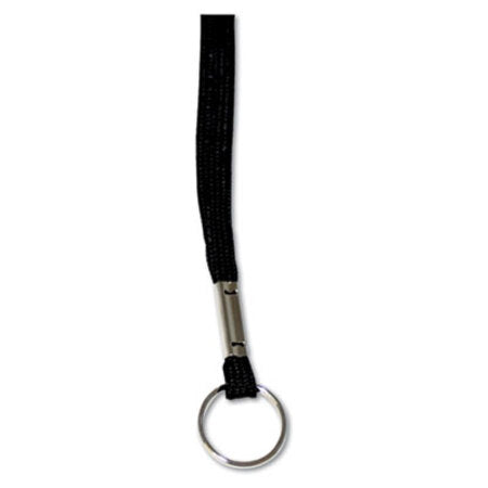Advantus Deluxe Lanyards, Metal Ring Fastener, 36" Long, Black, 24/Box - Box of 1 - AVT-75423-BX