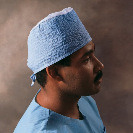 O&M Halyard Inc Surgeon Cap One Size Fits Most Blue Tie Closure - Case of 300 - 69240-CS