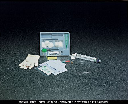Bard Indwelling Catheter Tray Lubricath® Foley 5 Fr. 5 cc Balloon Latex - Case of 10 - 895605-CS