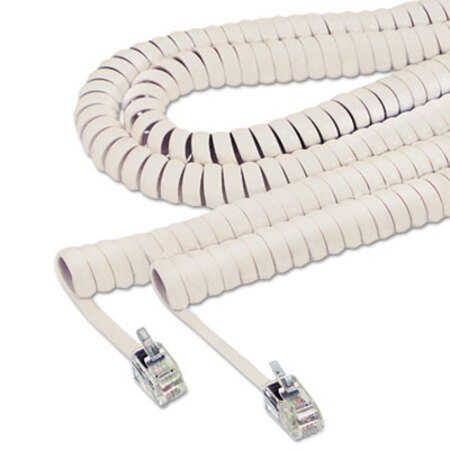 Softalk® Coiled Phone Cord, Plug/Plug, 25 ft, Ivory - Each - SOF-42265-EA