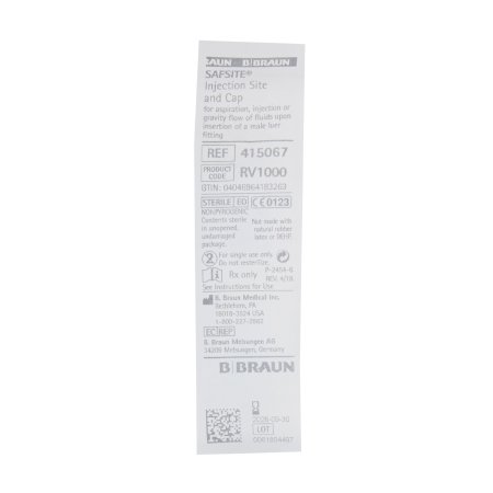 B. Braun Valve Safsite® - Case of 100 - 415067-CS