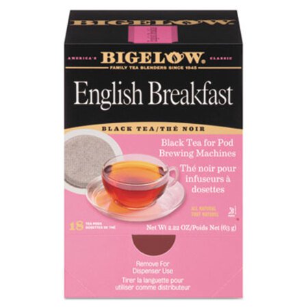 Bigelow® English Breakfast Tea Pods, 1.90 oz, 18/Box - Box of 1 - BTC-009906-BX