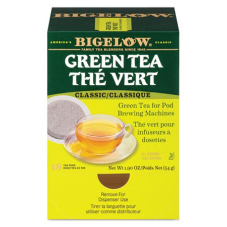 Bigelow® Green Tea Pods, 1.90 oz, 18/Box - Each - BTC-007906-EA
