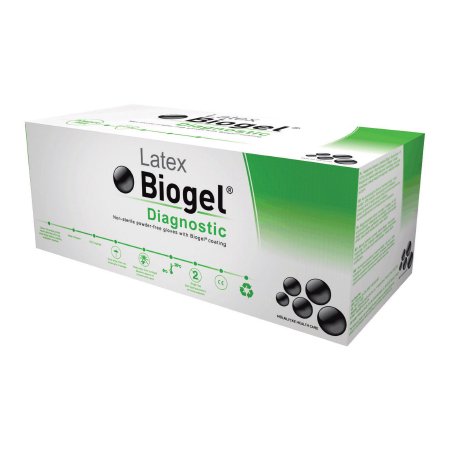Molnlycke Exam Glove Biogel® Diagnostic™ Size 8 NonSterile Latex Extended Cuff Length Micro-Textured Straw Not Rated - Case of 150 - 30380-CS
