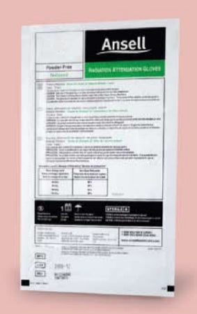 Ansell Radiation Reducing Glove ENCORE® Size 9 Sterile Pair Latex with Bismuth Extended Cuff Length Fully Textured Light Brown Not Chemo Approved - Box of 5 - 20873090-BX