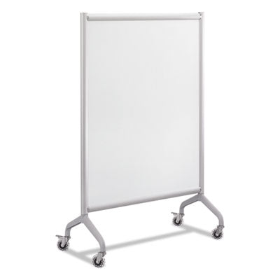 Safco® Rumba Full Panel Whiteboard Collaboration Screen, 36w x 16d x 54h, White/Gray - Each - SAF-2014WBS-EA