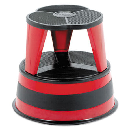 Cramer® Kik-Step Steel Step Stool, 2-Step, 350 lb Capacity, 16" Diameter x 14.25"h, Red - Each - CRA-100143-EA