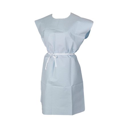 Tidi Products Patient Exam Gown TIDI® Medium Blue Disposable - Case of 50 - 910520-CS
