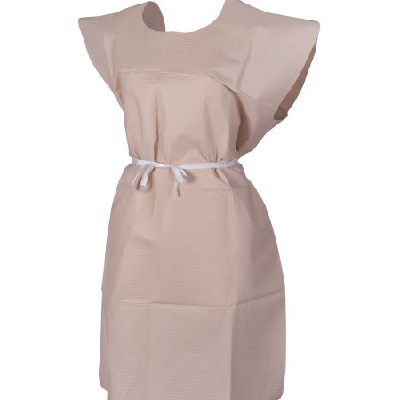 McKesson Patient Exam Gown McKesson One Size Fits Most Peach Disposable - Case of 50 - 18-976-CS