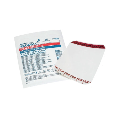 Cardinal Transparent Film Dressing Kendall™ 6 X 8 Inch 2 Tab Delivery Rectangle Sterile - Case of 40 - 6642-CS