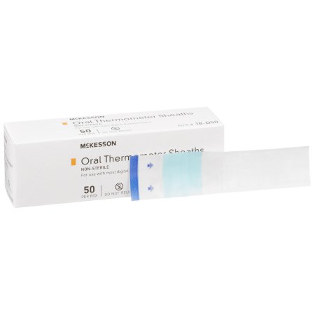 McKesson Oral Thermometer Probe Cover McKesson For use with Digital Thermometer 50 per Box - Case of 5000 - 18-D50-CS