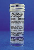 Hemocue StatSpin® Capillary Blood Collection Tube Micro-hematocrit Ammonium Heparin Additive 40 mm Length 9 ÂµL Red Stripe Without Closure Glass Tube - VL/1 - HT9H-10-VL