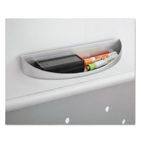 Safco® Rumba Whiteboard Screen Accessories, Eraser Tray, 12.25 x 3.5 x 2.25, Magnetic Mount, Silver - Each - SAF-2008GR-EA