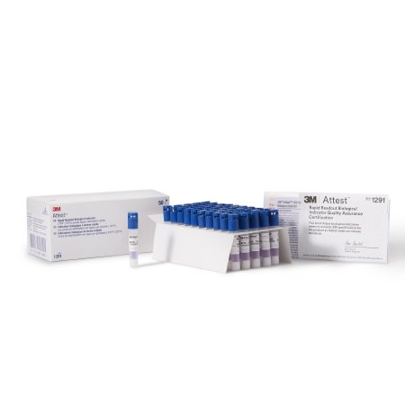 3M Attest™ Rapid Readout Sterilization Biological Indicator Vial Steam - Box of 50 - 1291-BX