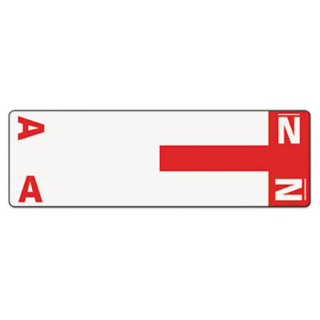 Smead™ AlphaZ Color-Coded First Letter Combo Alpha Labels, A/N, 1.16 x 3.63, Red/White, 5/Sheet, 20 Sheets/Pack - Pack of 1 - SMD-67152-PK