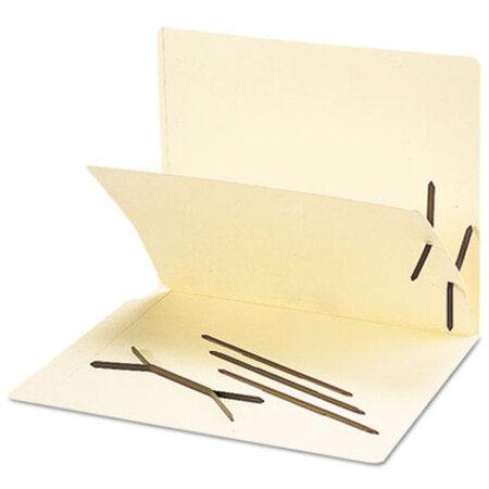 Smead™ One-Piece 2-Prong Fasteners for Smead Pre-Slit Folder Dividers, 0.63" and 1" Capacity, 2.75" Center to Center, Brown, 100/Box - Box of 1 - SMD-35051-BX