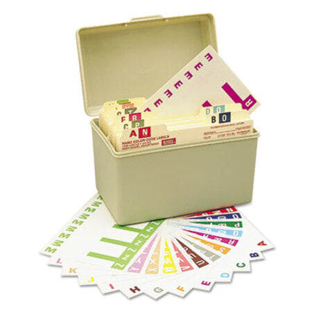 Smead™ AlphaZ Color-Coded Labels Starter Set, A-Z, 1.16 x 3.13, Assorted, 5/Sheet, 300 Sheets/Box - Box of 1 - SMD-67150-BX