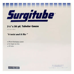 Gentell Tubular Retainer Dressing Surgitube® Cotton 3-5/8 Inch X 50 Yard Size 5 White Leg / Thigh / Head NonSterile - Each - GL223-EA
