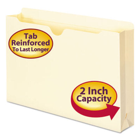 Smead™ Manila File Jackets, 2-Ply Straight Tab, Legal Size, Manila, 50/Box - Box of 1 - SMD-76560-BX