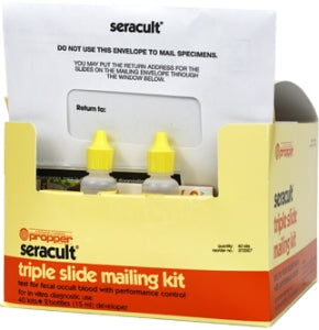Propper Manufacturing Cancer Screening Patient Sample Collection and Screening Kit Seracult® Mailing Kit Colorectal Cancer Screening Fecal Occult Blood Test (FOBT) Stool Sample 40 Tests CLIA Waived - Case of 2 - 37200700-CS