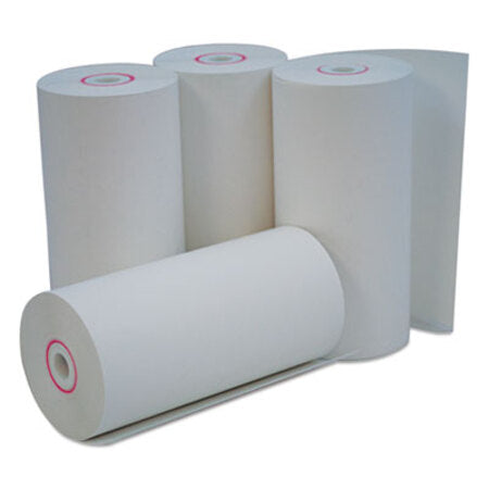 Universal® Direct Thermal Print Paper Rolls, 0.38" Core, 4.38" x 127 ft, White, 50/Carton - CT/1 - UNV-35765-CT