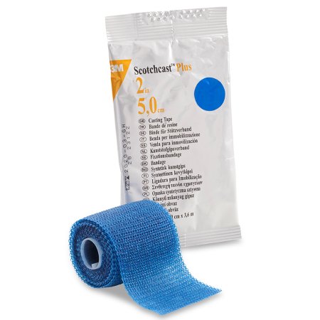 3M Ortho Cast Tape 3M™ Scotchcast™ Plus 2 Inch X 12 Foot Fiberglass / Resin Blue - Case of 10 - 82002B-CS