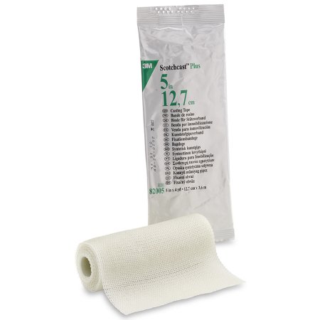 3M Ortho Cast Tape 3M™ Scotchcast™ Plus 5 Inch X 12 Foot Fiberglass / Resin White - Roll of 1 - 82005-RL
