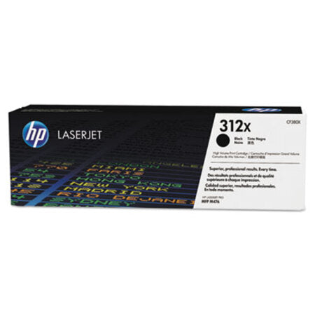 HP HP 312X, (CF380X) High-Yield Black Original LaserJet Toner Cartridge - Each - HEW-CF380X-EA