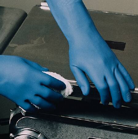Ansell Utility Glove Small Latex / Nitrile Blue 13 Inch Straight Cuff NonSterile - Pair - 5789015-PR
