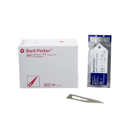 Aspen Surgical Products Surgical Blade Bard-Parker® Stainless Steel No. 11 Sterile Disposable Individually Wrapped - Case of 150 - 371211-CS