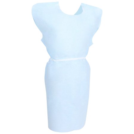 McKesson Patient Exam Gown McKesson One Size Fits Most Blue Disposable - Case of 50 - 18-10847-CS