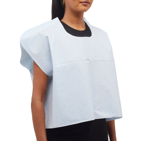 McKesson Exam Cape McKesson Blue Front / Back Opening Without Closure Unisex - Case of 100 - 18-10857-CS