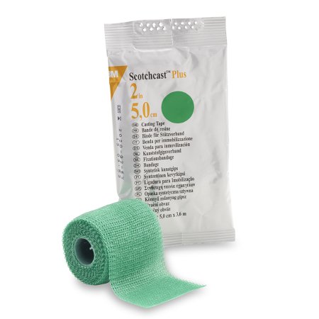 3M Ortho Cast Tape 3M™ Scotchcast™ Plus 2 Inch X 12 Foot Fiberglass / Resin Green - Case of 10 - 82002G-CS