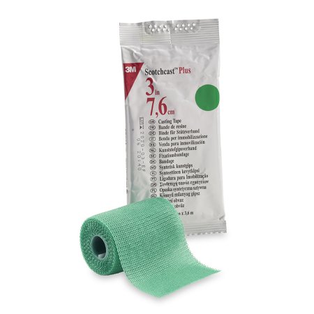 3M Ortho Cast Tape 3M™ Scotchcast™ Plus 3 Inch X 12 Foot Fiberglass / Resin Green - Case of 10 - 82003G-CS