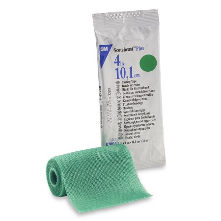 3M Ortho Cast Tape 3M™ Scotchcast™ Plus 4 Inch X 12 Foot Fiberglass / Resin Green - Case of 10 - 82004G-CS