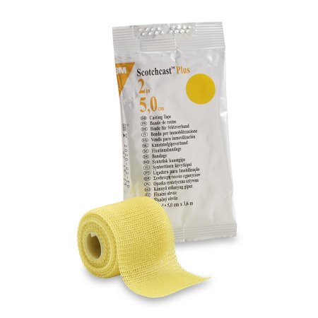 3M Ortho Cast Tape 3M™ Scotchcast™ Plus 2 Inch X 12 Foot Fiberglass / Resin Yellow - Case of 10 - 82002Y-CS