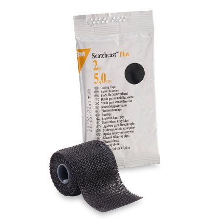 3M Ortho Cast Tape 3M™ Scotchcast™ Plus 2 Inch X 12 Foot Fiberglass / Resin Black - Case of 10 - 82002A-CS